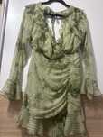 Rochie Asos verde cu paiete brodate in forma de floare