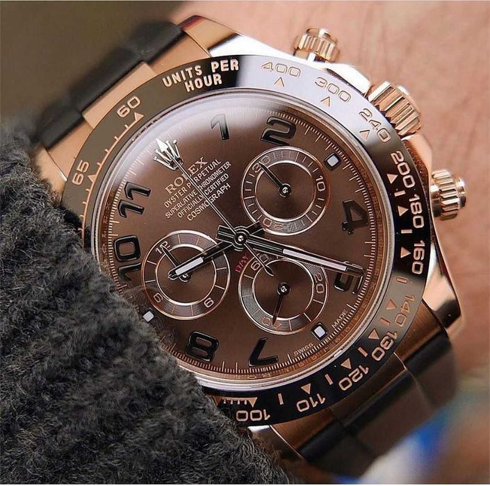 rolex daytona 40mm каучук / шоколад