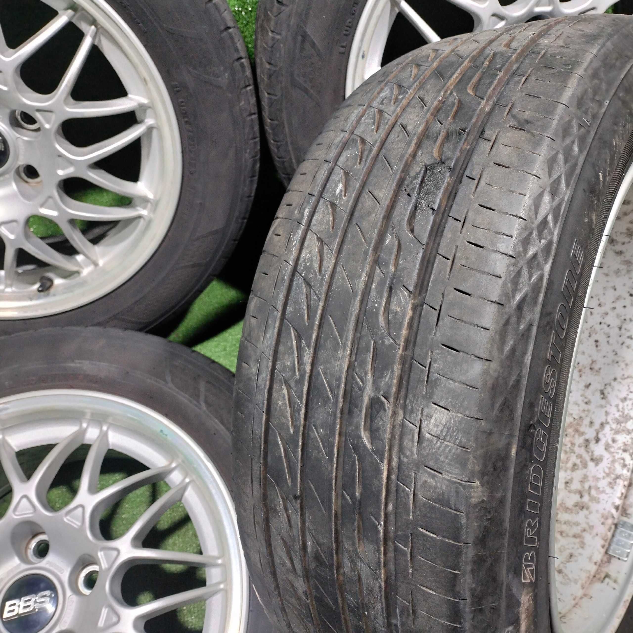 Продам Диск BBS Nissan с шинами Bridgestone 215/55R16 5/114,3 летний