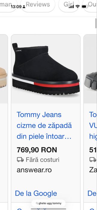 Tommy jeans botine black