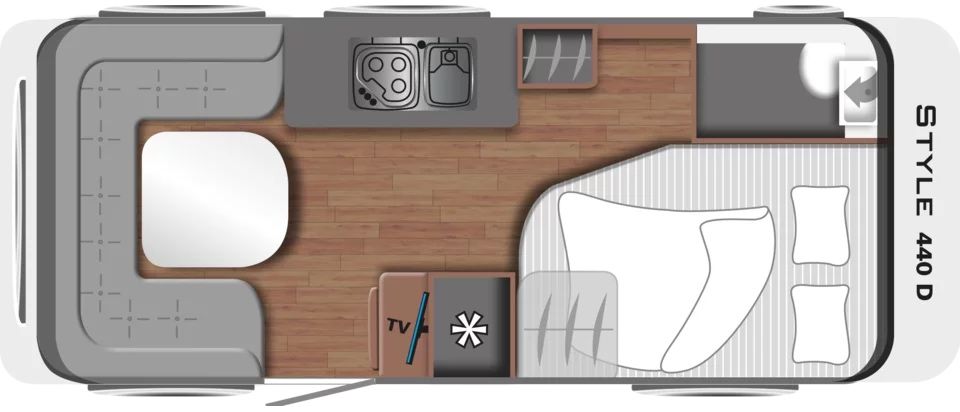 Rulotă Lmc Style 440D/ noua/ 12ani garantie/ premium/ 4-5 persoane