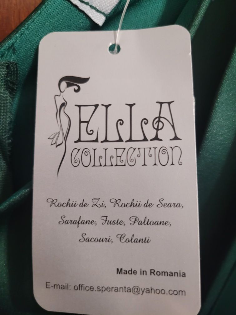 Rochie elegantă verde, model Aria, mărime 42,  lungime medie