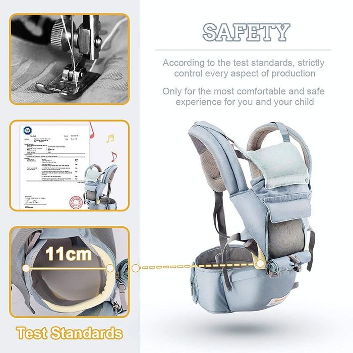 Ham marsupiu bebe ergometric cu scaunel Baoneo