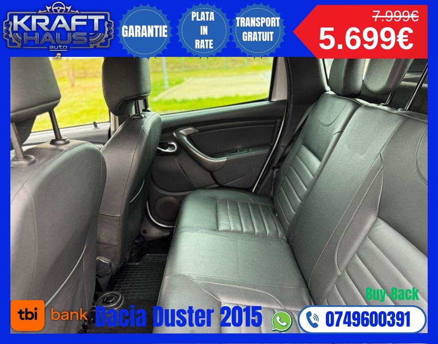 Dacia Duster 2015 full options 1.2Tce sau rate TBI