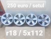Jante aluminiu ORIGINALE r18 / Audi Vw Skoda Seat / 5x112 / ET 25
