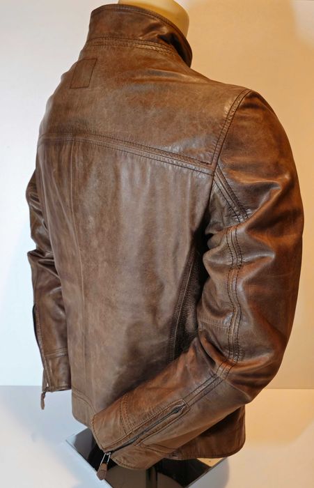 BOSS HUGO BOSS - Мъжко кожено яке от естествена кожа