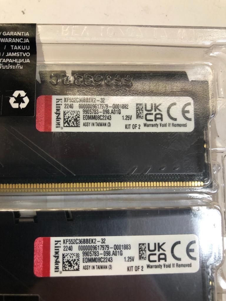 Memorie RAM Kingston Fury 32GB DDR5, 5200MHz CL36 Kit Sigilat -A-