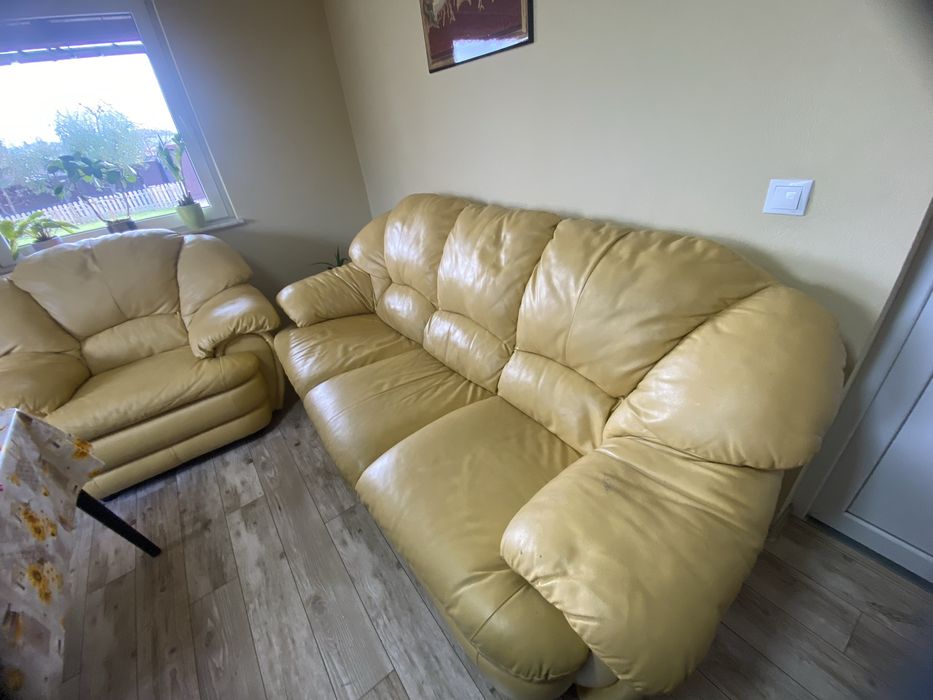 Set Canapea + 2 fotolii, piele