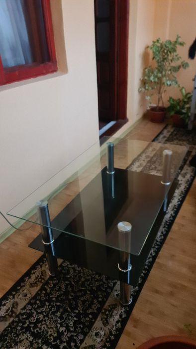 Masa sticla lungime 100 cm, lățime 60, inaltime 46