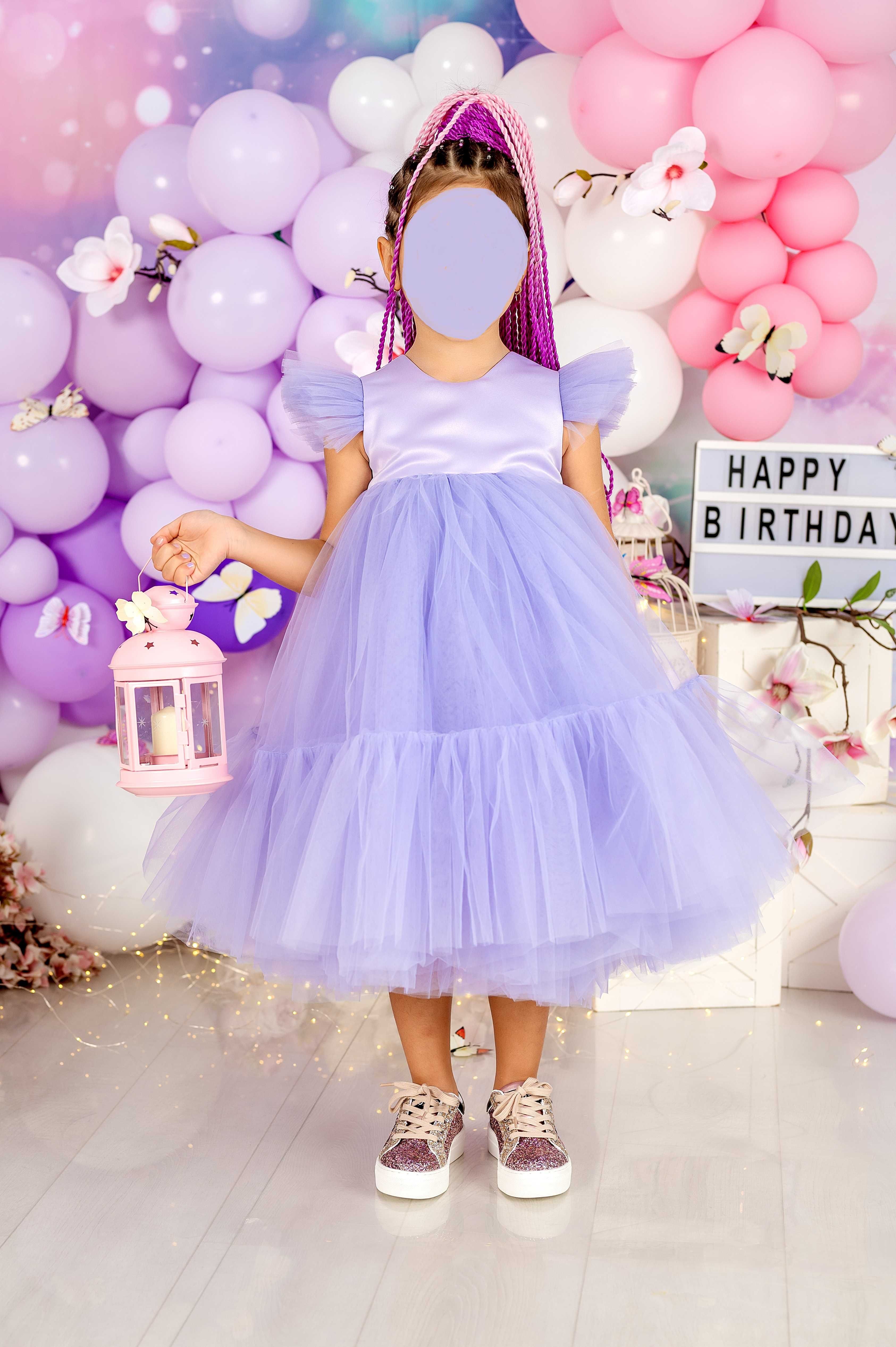 Детска лилава официална рокля 4 години