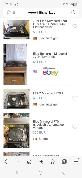 Elac Miracord 770H Pick Up Top