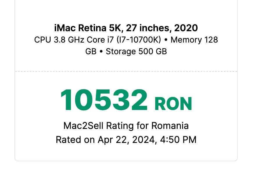 iMac Retina 5K, 27 inch (3.8 GHz Core, i7-10700K, 128GB)