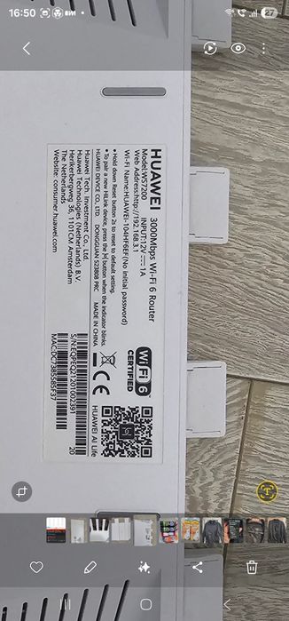 Router HUAWEI  Wifi 6 plus+ suport perete!