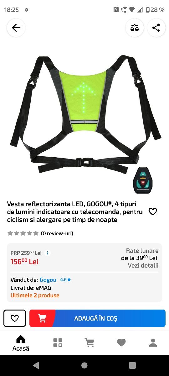 Vesta reflectorizanta led