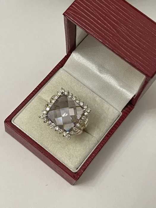 Superb inel argint vintage cu ametrin si zirconii