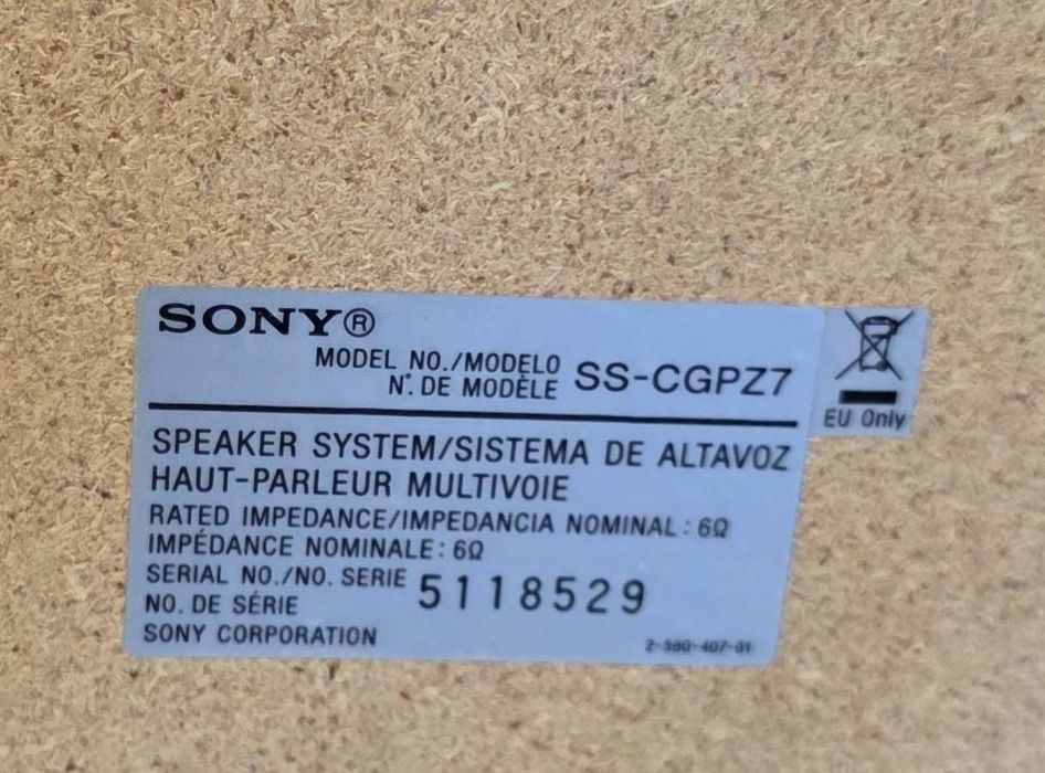 Set 2 boxe Sony SS-CGPZ7 - import Germania