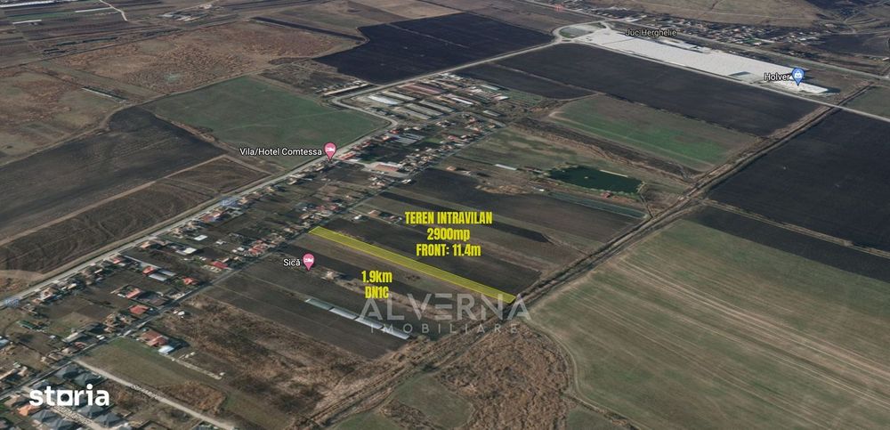 Teren intravilan - cadastrat - 2900mp - front 11.4m - Jucu de Mijloc