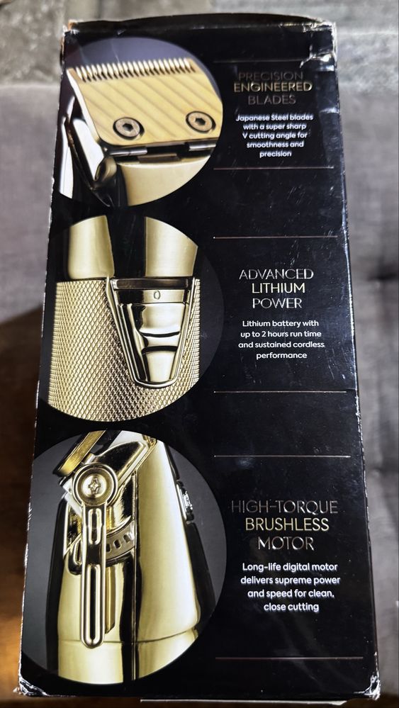 Безжична машинка за подстригване BaByliss Pro Super Motor (златна)