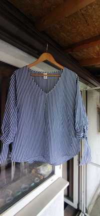 Блуза h&m от памук на райета 46/XL