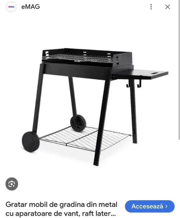 Gratar de curte cu roti