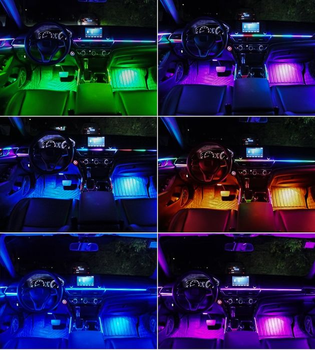Kit lumini ambientale 18 in 1 led interior rgb symphony banda led auto