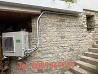 Термопомпа въздух вода, евтино отопление , ВИК и канализация