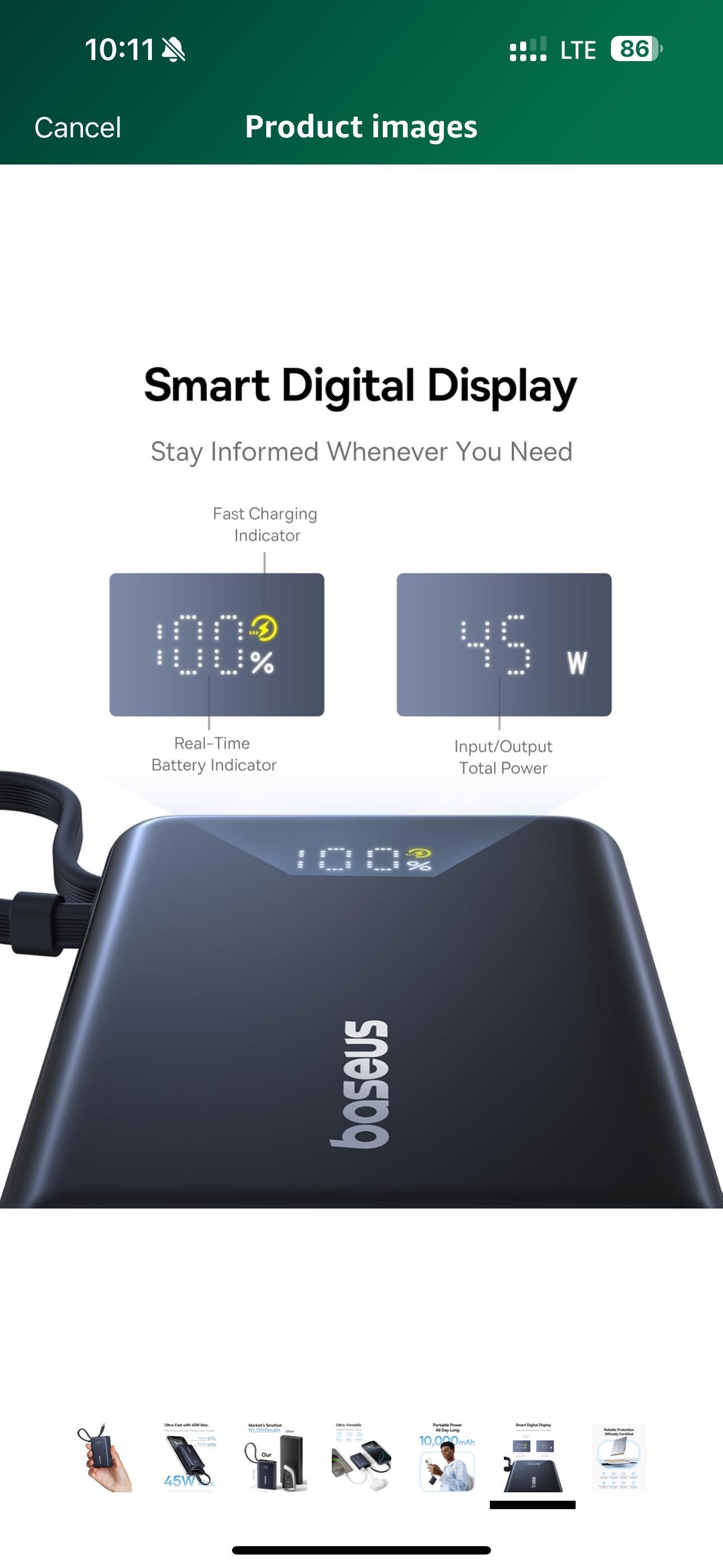 Baseus Power bank 10000mAh 45Wt