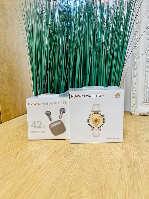 ЧИСТО НОВ !!! Huawei Watch GT 6, 41mm, Gold/White Strap + Подарък