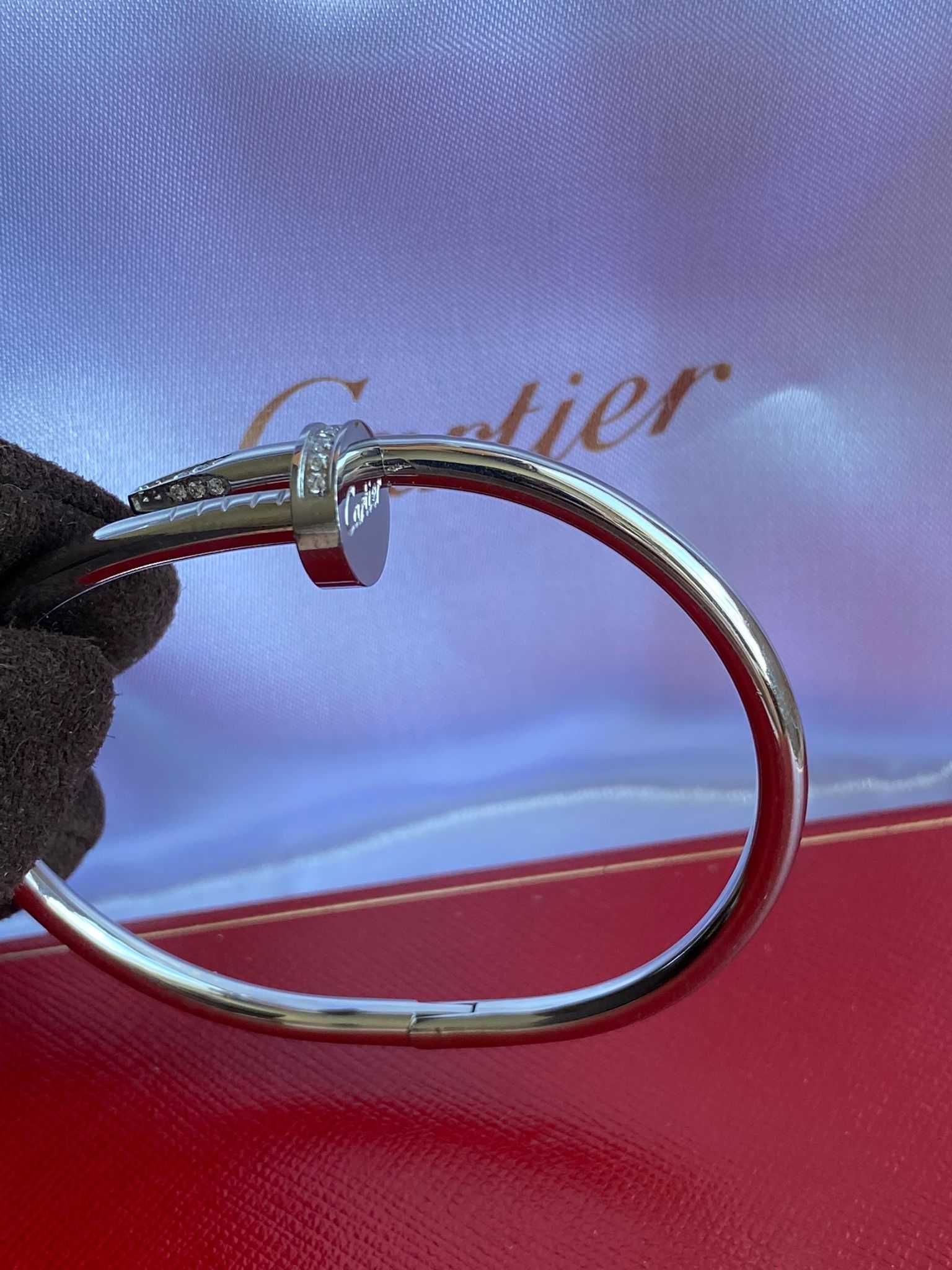 Cartier Juste un Clou Bracelet 16 White Gold 750 Diamonds