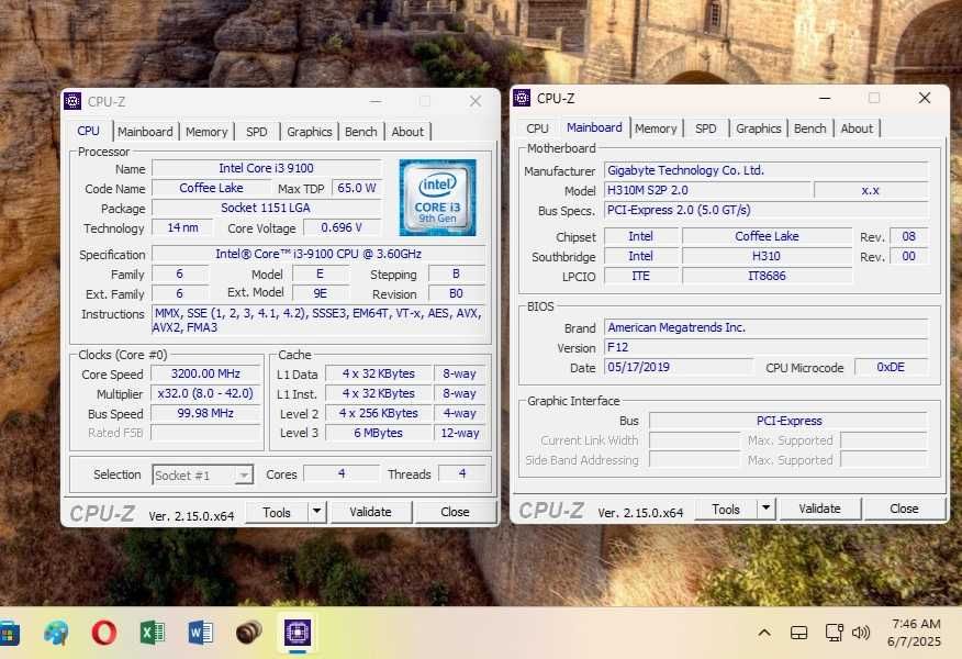 Kit MB 1151 v.2 (H310M S2P 2.0) + shild /i3-9100 4.20Ghz TURBO/cooler