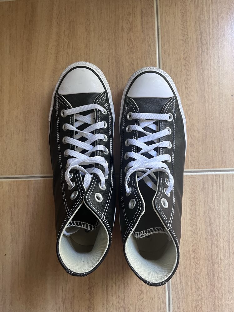Дамски черно кожени Converse, EUR 40