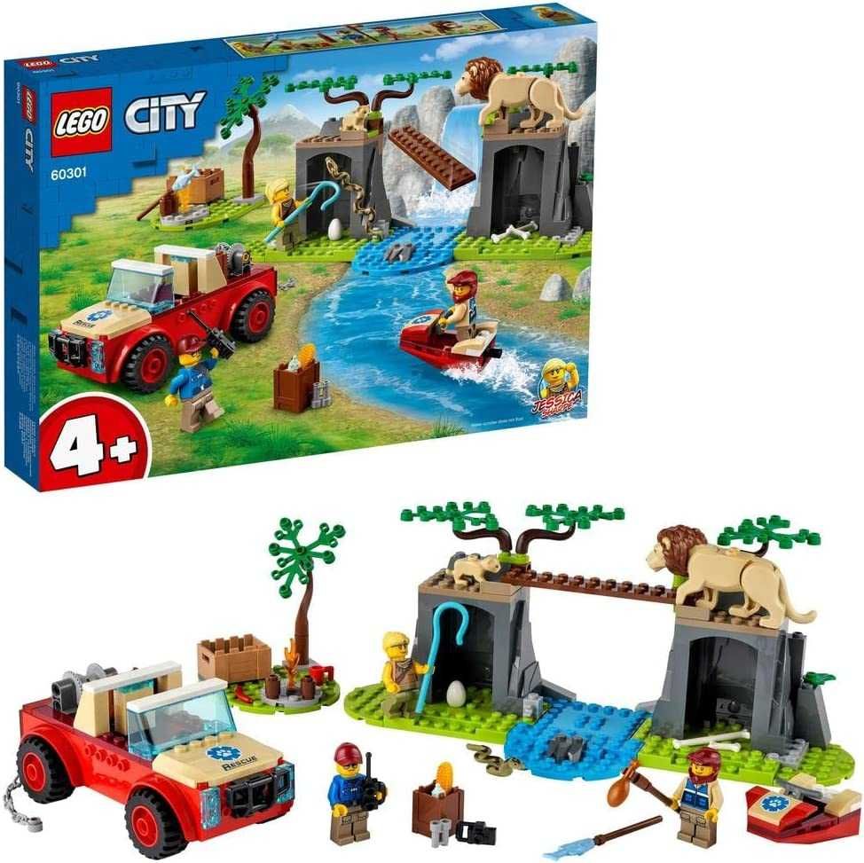 Lego City Конструктор Спасяване в Природата Офроуд Джип Фигури Животни