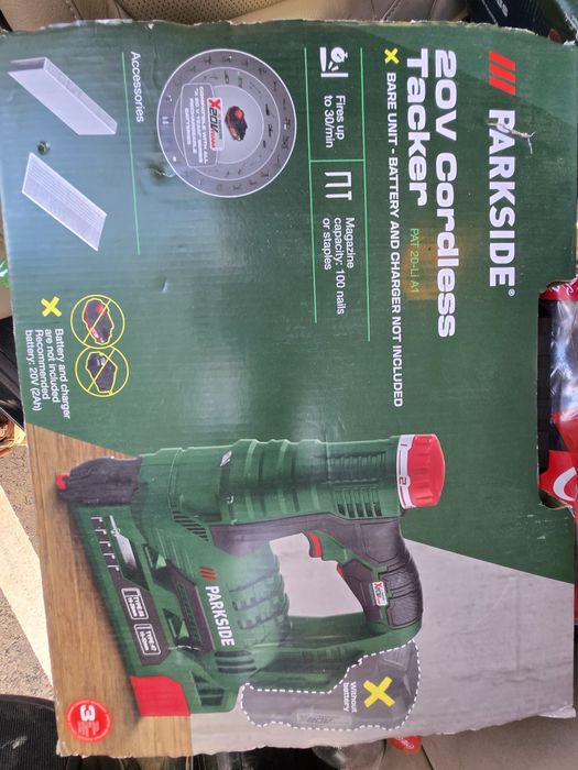 Capsator parkside cu acumulator  cuie tip 47 de 32 mm