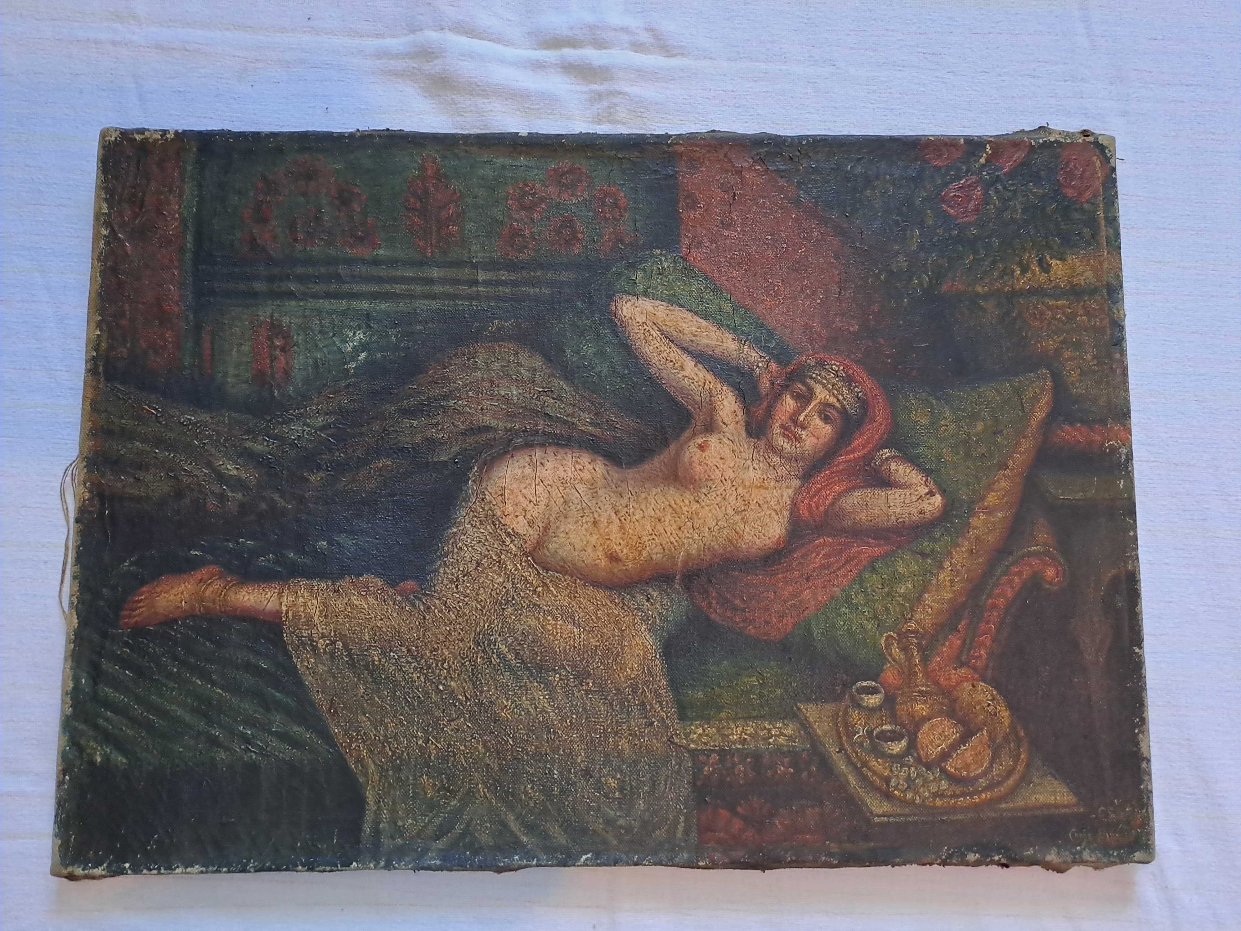 tablou pictura henri soulie 65/45 cm reproducere veche