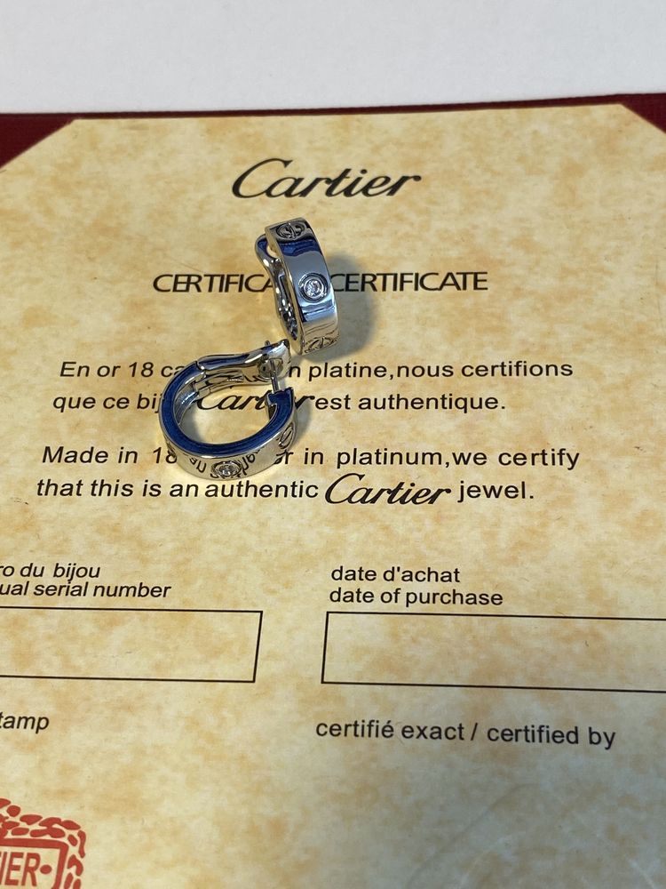 Cercei Cartier Love White Gold 750 Diamond