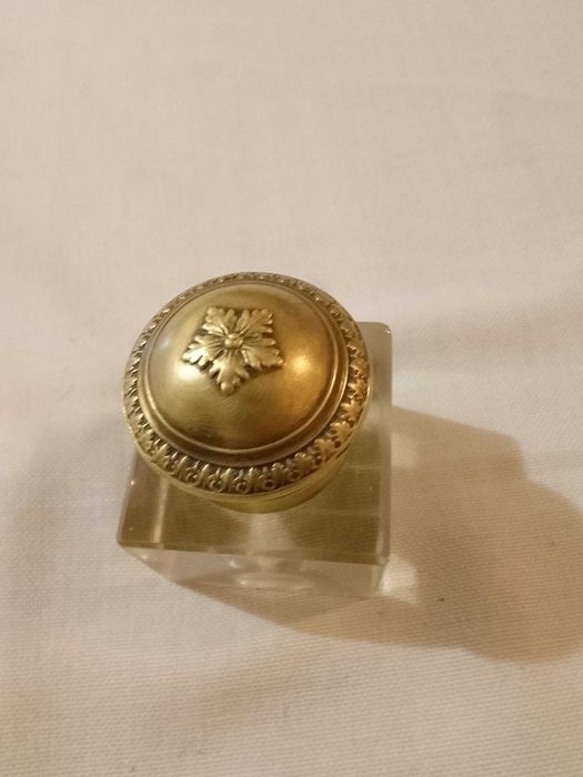 Мастилница кристално стъкло месинг 19 ти век