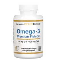 California Gold Nutrition Omega-3 Premium fish oil 100 fish gelatin