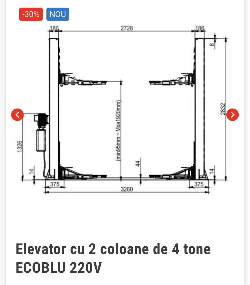 Elevator auto 4t deblocare manuala