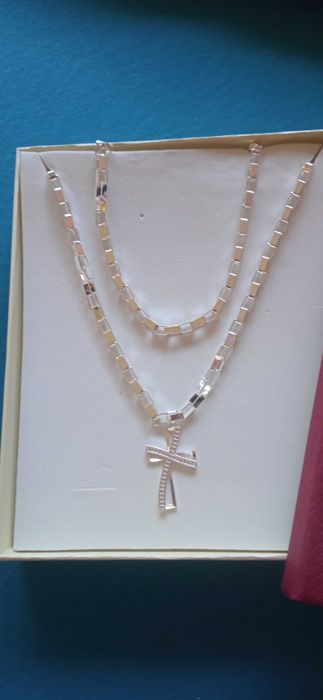 Нов, масивен, сребърен комплект( или само ланец. Много модели, кутия.