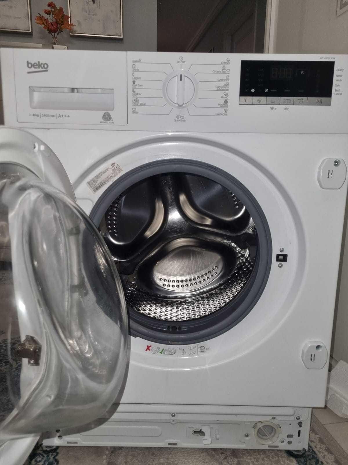 Masina de spalat rufe Beko, incorporabila, 8 kg, 1400 rpm, clasa C