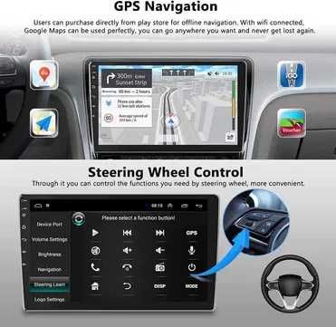 Мултимедия 10" за SKODA FABIA II 2 ANDROID 14 CARPLAY навигация RDS