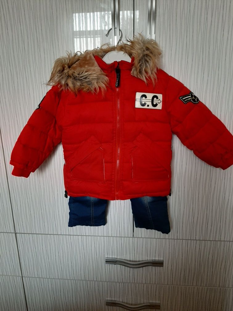 Куртка зимняя со штанишкой на мальчика. 1-2 лет