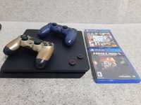 Playstation 4, însoțit de două controllere si doua jocuri, 500 Gb