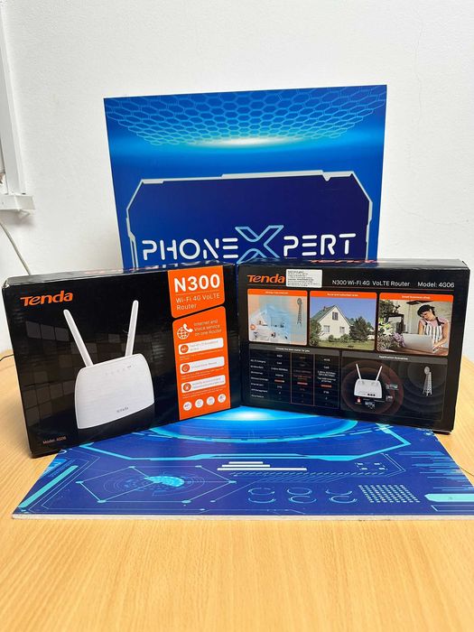 Tenda 4G06 – Router wireless 4G LTE VoLTE, 300Mbps, Single-Band, nou