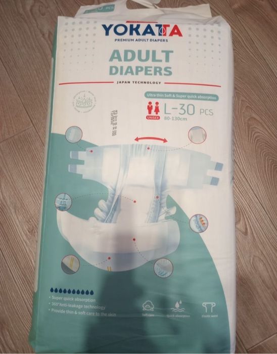 Взрослый памперс L размер 30 шт