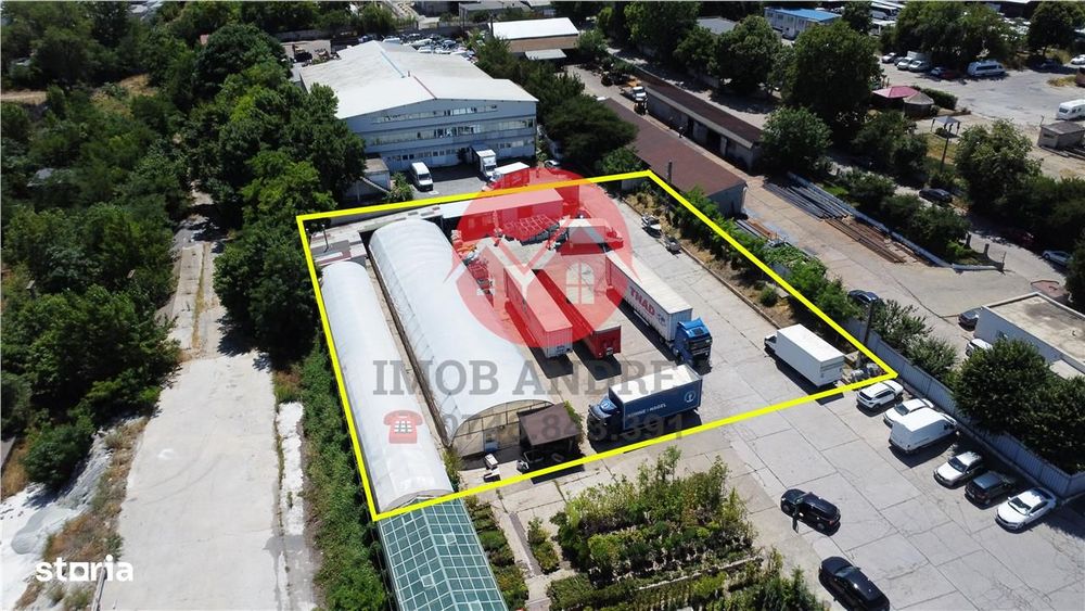 Teren cu hale, curte betonata, 3.500 mp, zona excelenta