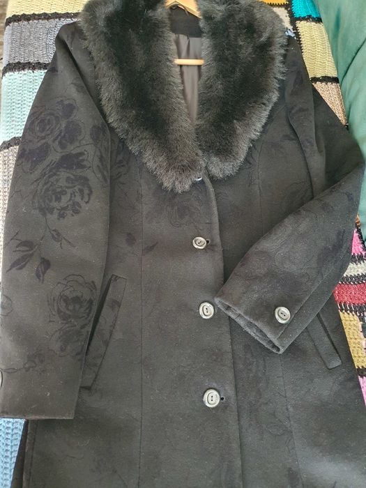 Palton negru casmir