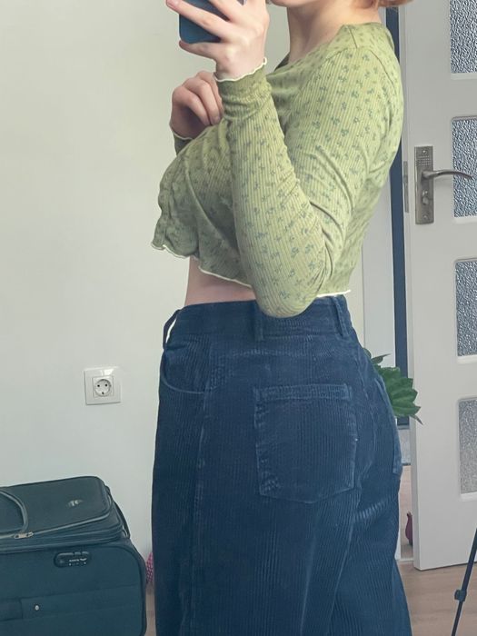 Тъмно син панталон ВЕЛУРЕН S размер от RESUME