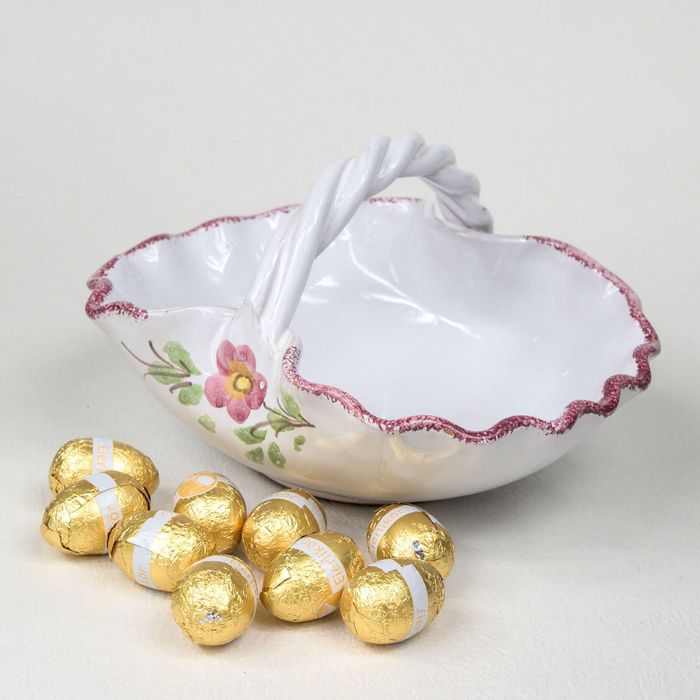 Coșuleț ceramica vintage Italia pictat manual