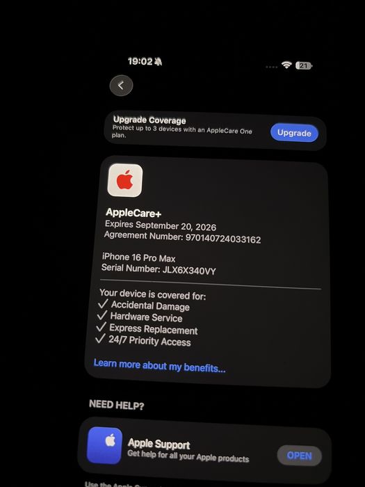 iPhone 16 Pro Max garantie apple care + !!!